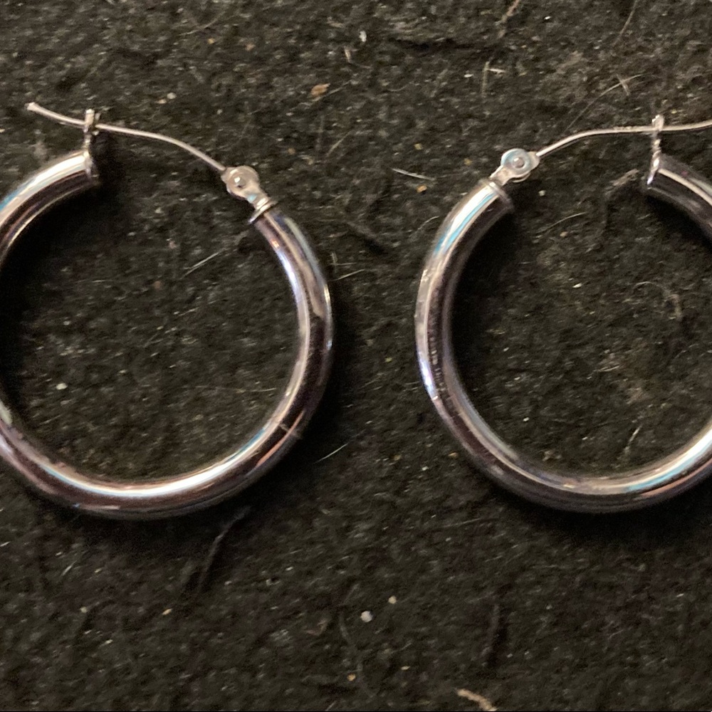 Sterling silver hoop earrings